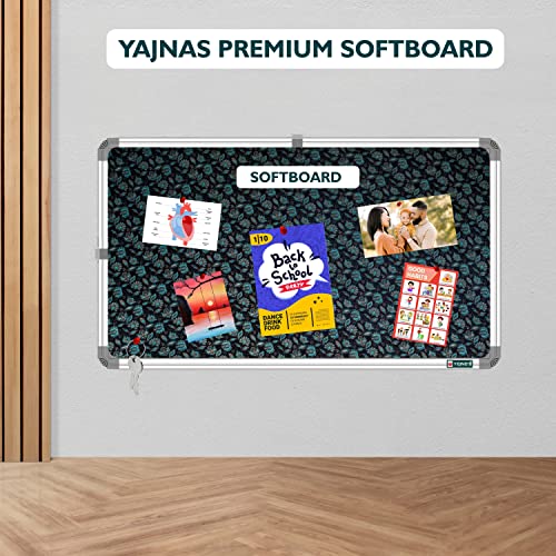 YAJNAS® 28x41 CM Premium Material Blossom Blue Designed Notice Board/Pin-up Board/Soft Board/Bulletin Board/Pin-up Display Board for Study Room, Home, Office & School Use - Image 4