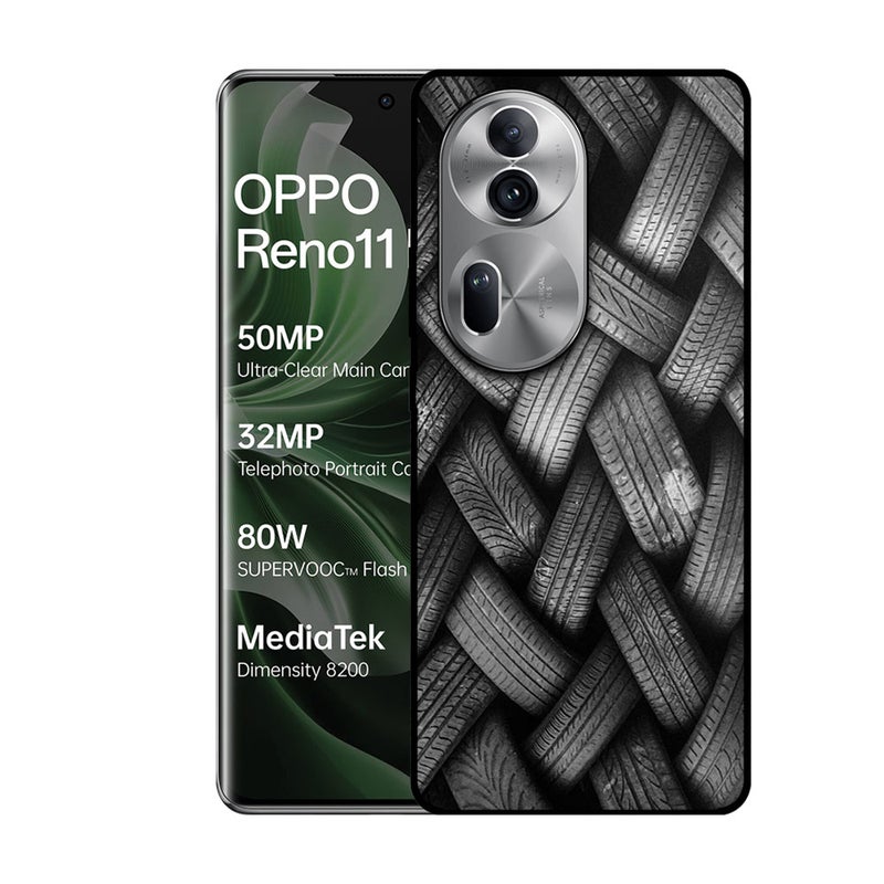 EYE CATCH Printed Protective Case Cover For Oppo Reno 11 Pro -  Tyre Pattern - Image 1