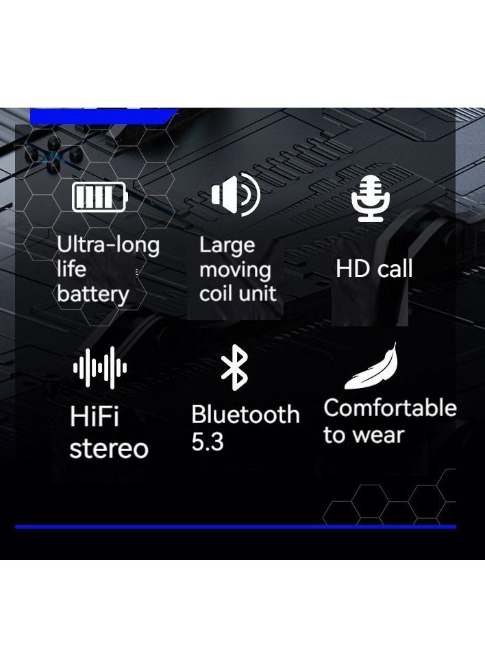 M MIAOYAN new XKT16 mecha wind Bluetooth headset e-sports game Bluetooth headset wireless sports noise canceling headset (white)