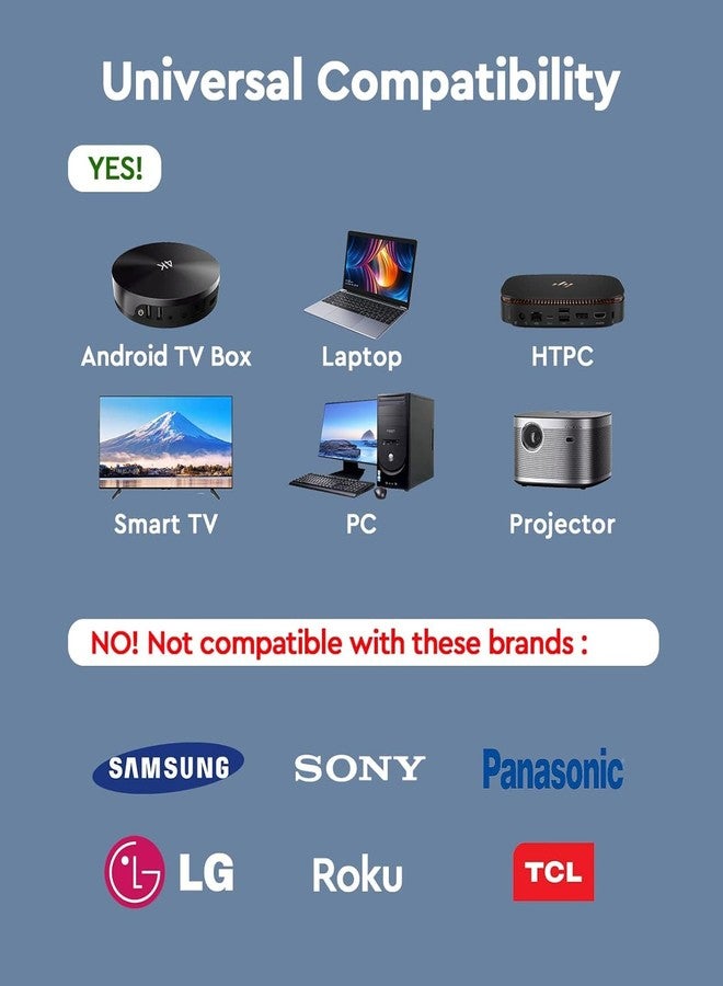 Miritz Air Mouse - with Voice, 6-Axis Gyroscope, Bluetooth, Infrared Learning, USB Air Mouse Remote Control, Multi-Function Mini Wireless Keyboard, Suitable for Smart TV/Android TV Box/PC/Projector - Image 2