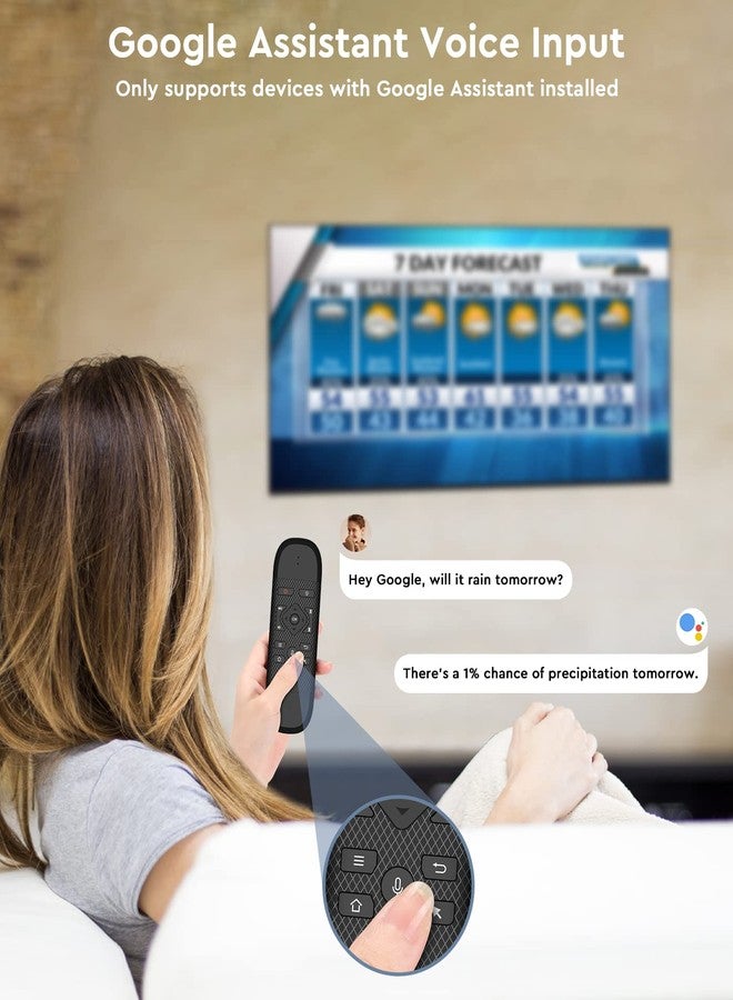 Miritz Air Mouse - with Voice, 6-Axis Gyroscope, Bluetooth, Infrared Learning, USB Air Mouse Remote Control, Multi-Function Mini Wireless Keyboard, Suitable for Smart TV/Android TV Box/PC/Projector - Image 4