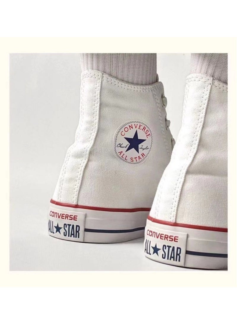 CONVERSE - Casual, yet stylish All Star Classic High - Top Canvas Shoes. Unisex in design, they are a hit among trend - followers and make for an excellent choice for couples. Whether it's a sports day or a laid - back date, these shoes offer comfort, fashion, and versatility. - Image 1