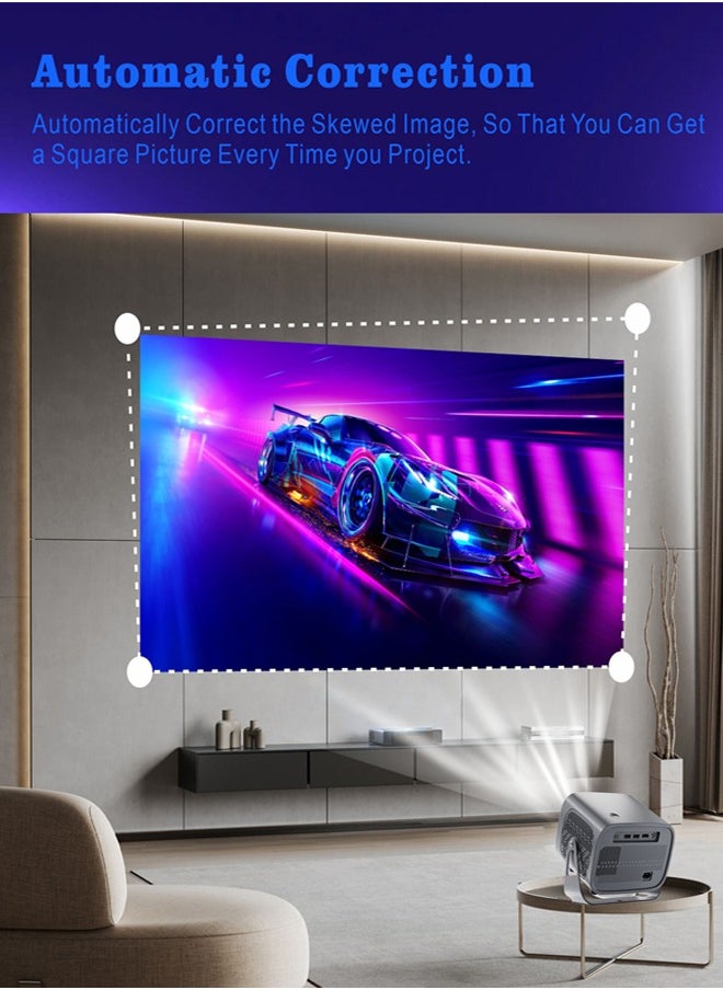 [Android 11.0/Electric focus] Portable Projector with WiFi 6 and BT 5.2, 200ASIN Movie Projector, Full HD 1080P Supported 180°Angle adjustment Video Projector for Home Theater - pzsku/Z3780DF9EF46BDDB28D67Z/45/_/1727421099/4eefb1ff-4acb-46ae-8c6f-3ffade18a798