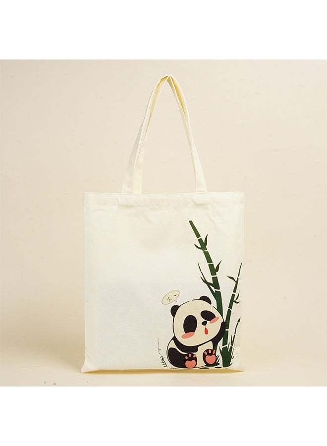 Panda Tote Wombats Valentine Gifts Panda Bear Gifts I Like Pandas, Cute Panda Theme Canvas Tote Bags - Image 1
