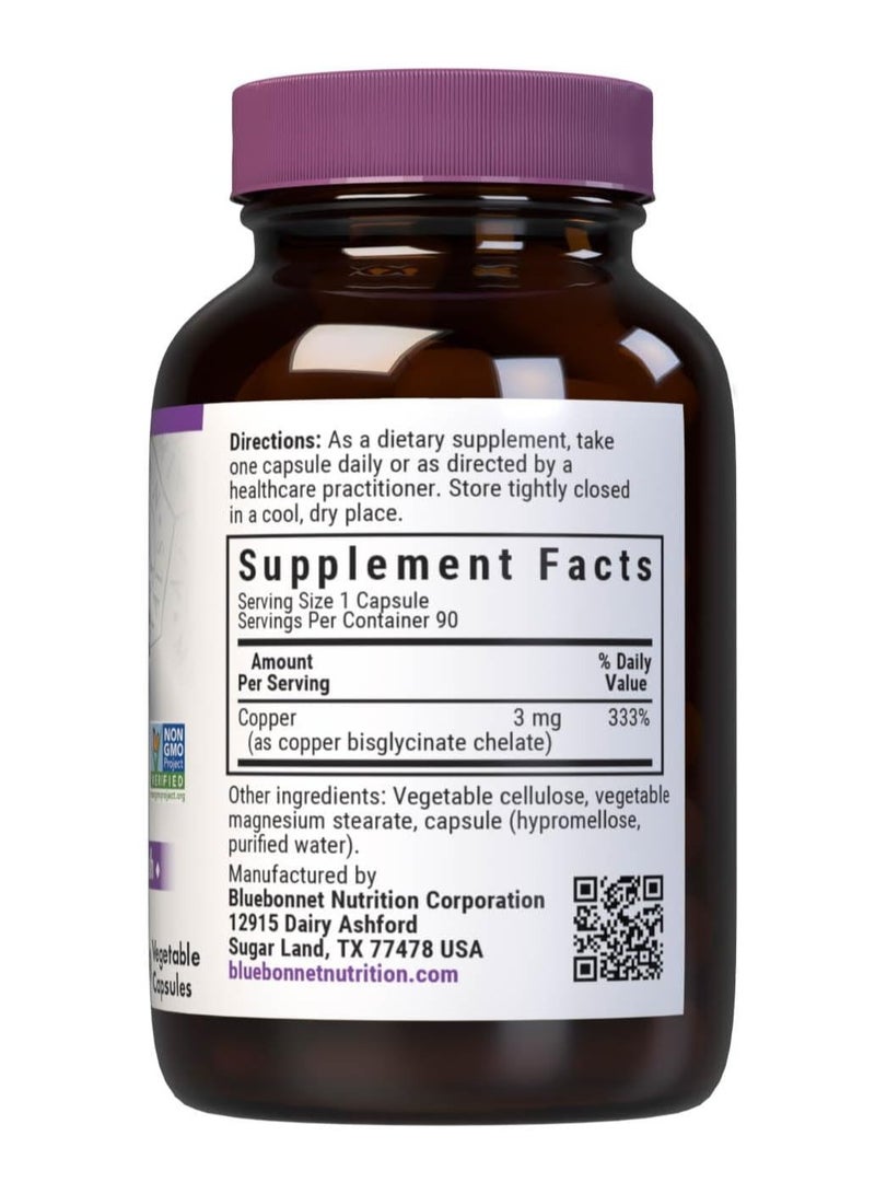 Bluebonnet Nutrition Chelated Copper 90 Vcaps - Image 2