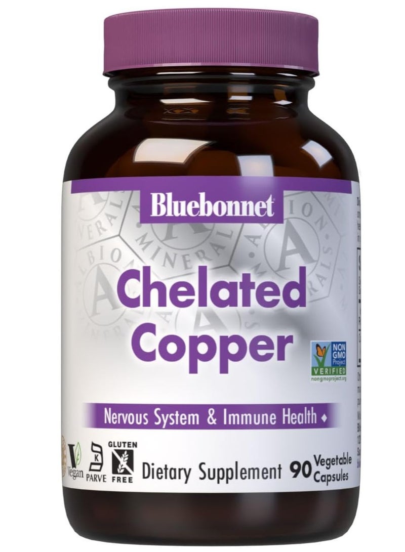 Bluebonnet Nutrition Chelated Copper 90 Vcaps - Image 1
