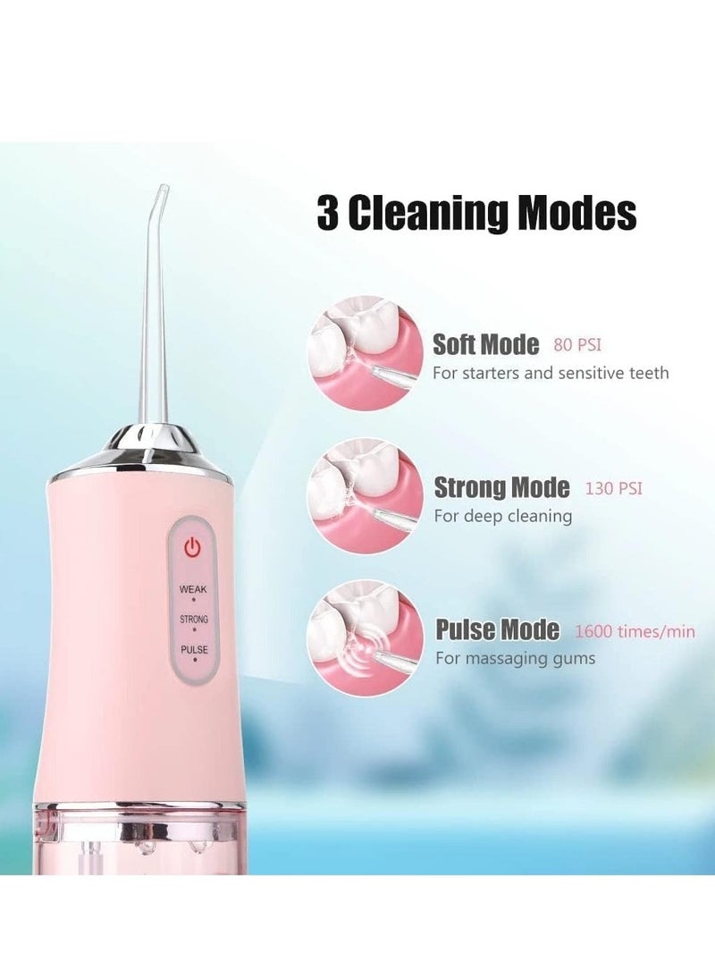 BGM Portable Water Flosser for Teeth – Dental Oral Irrigator with 3 Modes & 4 Jet Tips – 220ml Water Tank, Waterproof Design – Powerful Water Jet for Teeth Cleaning, Whitening & Gum Health - Image 3