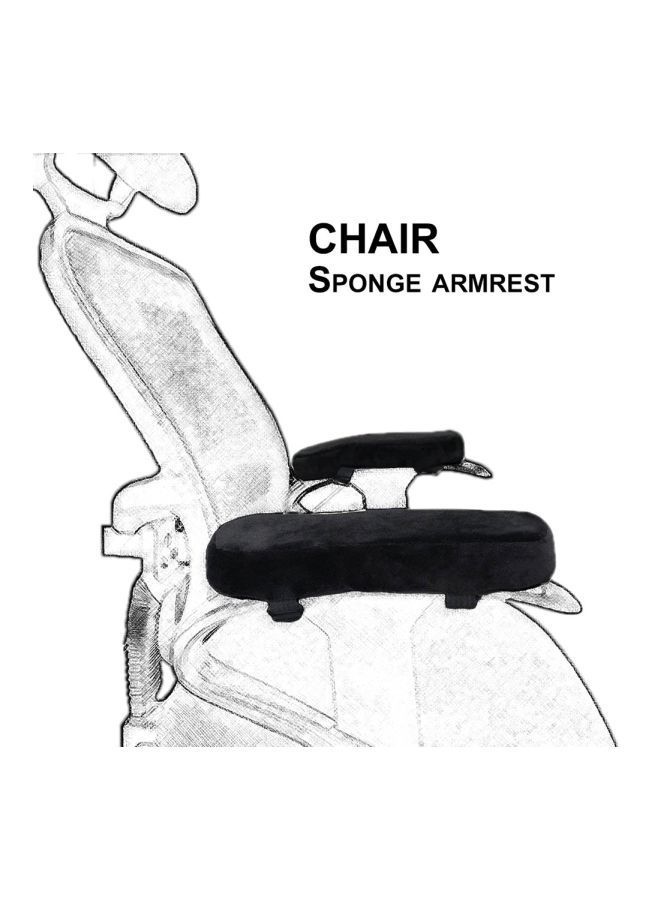 NIBEMINENT 2-Piece Chair Armrest Pads Black 500x150x60millimeter - Image 5