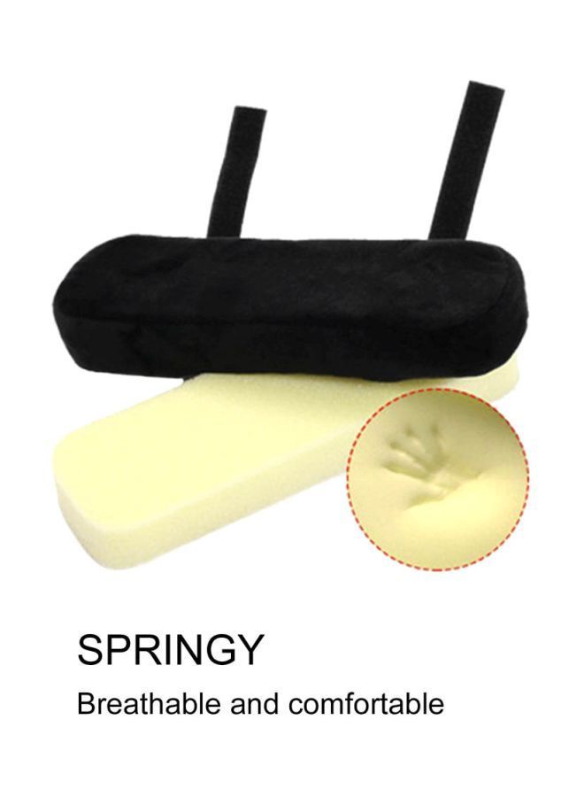 NIBEMINENT 2-Piece Chair Armrest Pads Black 500x150x60millimeter - Image 4