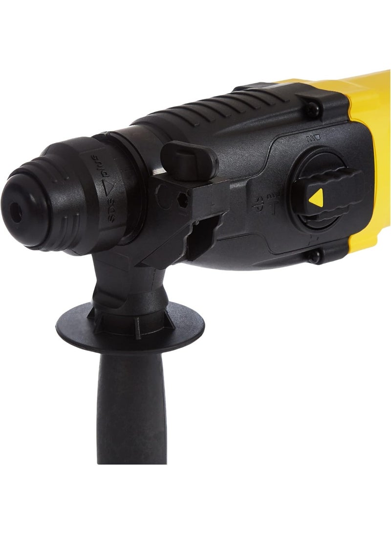 ستانلي مثقاب مطرقي دوار 800 واط 26 مم SDS-Plus - 3 أوضاع (حفر / حفر مطرقي / إزميل)، سرعة متغيرة، قابض حماية من الحمل الزائد، يشمل ظرف تثبيت، قضيب عمق وصندوق أدوات (SHR263KC-B5). - Image 3