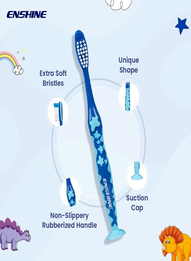 ENSHINE Kids Manual Toothbrush For Junior (3+Years) With Easy Grip|Multi-Colors-Extra Soft Toothbrush (6 Toothbrushes) - Image 4
