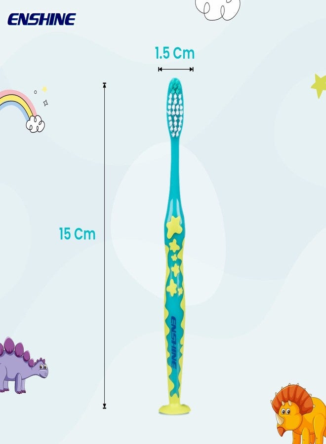 ENSHINE Kids Manual Toothbrush For Junior (3+Years) With Easy Grip|Multi-Colors-Extra Soft Toothbrush (6 Toothbrushes) - Image 5