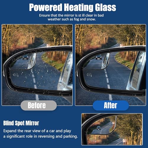 Dexepe Driver Side Mirror Assembly Compatible with Ford Fusion Sedan 2013-2014 S S Hybrid, with Power Heated, Turn Signal, Puddle Light, Blind Spot Mirror Replace ‎DS7Z17683BA (7pin Left Unpainted) - Image 3