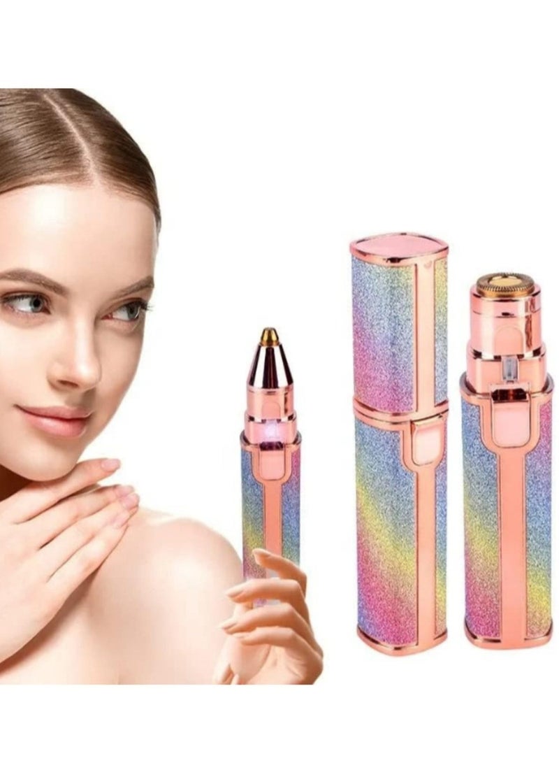 ELTRAZONE 2-in-1 Eyebrow Trimmer & Facial Hair Remover for Women – Battery Operated with LED Light