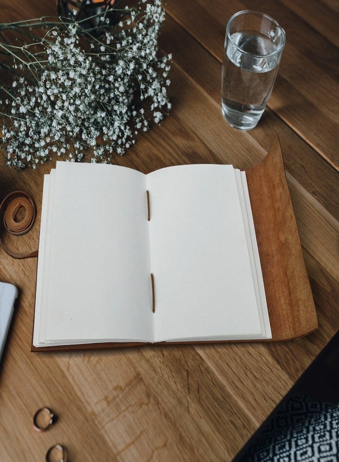 moonster Leather Journal for Women - Non Refillable Handmade Vintage Journal Leather Sketchbook for Daily Drawing & Writing - Travel Journal for Women - Heart Leather Notebook Unlined - Image 2