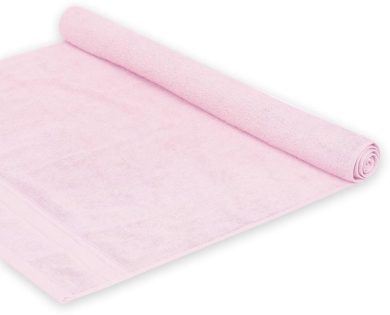 Eddika Super Soft and Highly Absorbent Bamboo Bath Towel for Men & Women Large Size 575 GSM (75 X 140 cm) (Pink) - Image 3
