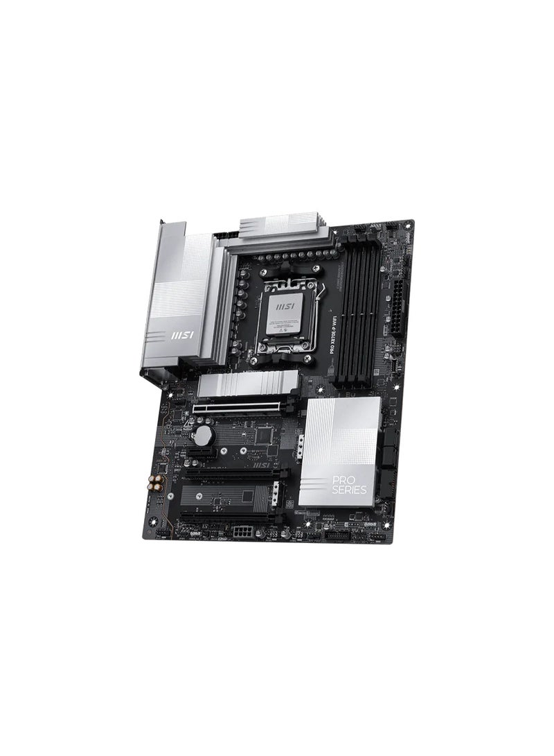 MSI PRO X870E-P WIFI ATX Motherboard – AMD X870E Chipset, AM5 Socket, DDR5 8200+MHz (OC) up to 256GB, PCIe 5.0 x16, PCIe 5.0 M.2, 3× M.2 Slots, Wi-Fi 7, 5G LAN, USB4 40Gbps Type-C, HDMI 2.1, Bluetooth 5.4, RAID Support, ATX Form Factor, Black | 911-7E70-014 - Image 3
