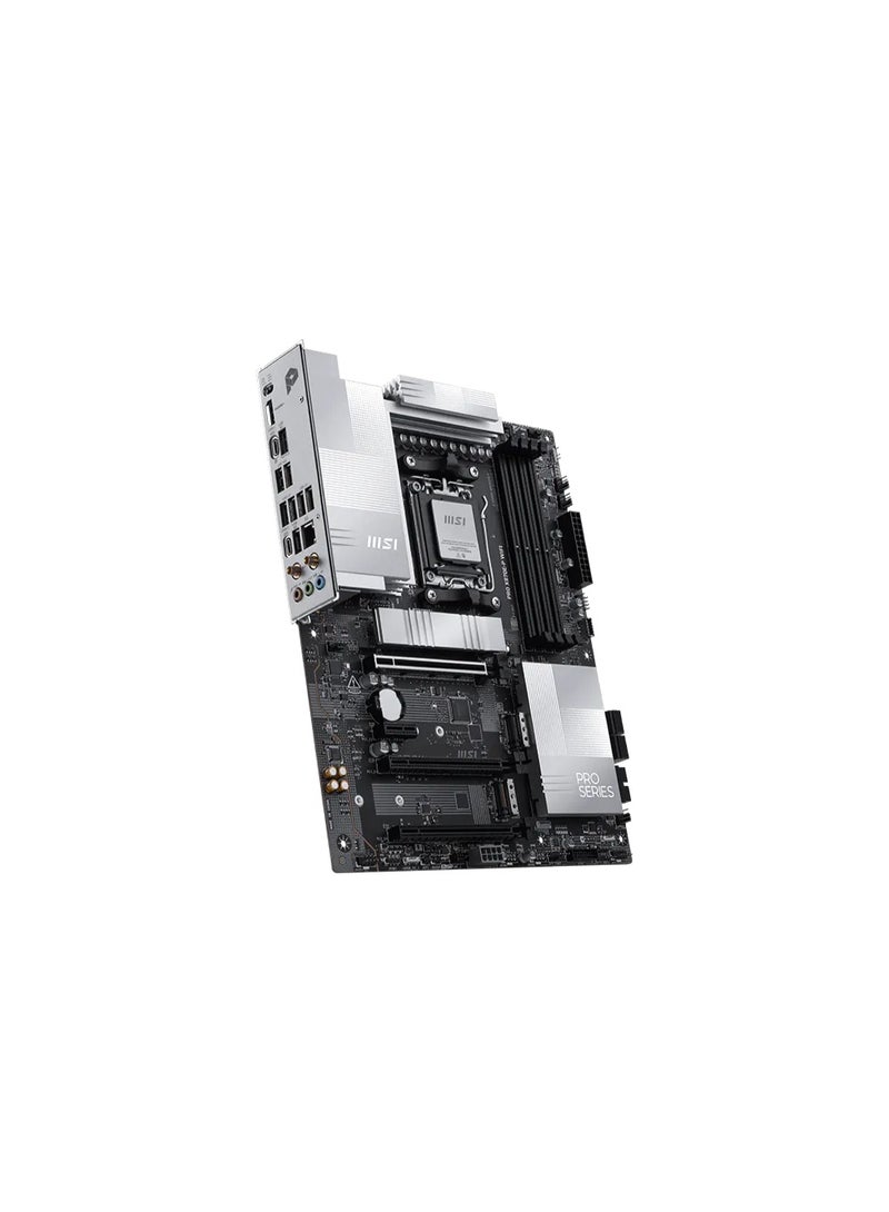 MSI PRO X870E-P WIFI ATX Motherboard – AMD X870E Chipset, AM5 Socket, DDR5 8200+MHz (OC) up to 256GB, PCIe 5.0 x16, PCIe 5.0 M.2, 3× M.2 Slots, Wi-Fi 7, 5G LAN, USB4 40Gbps Type-C, HDMI 2.1, Bluetooth 5.4, RAID Support, ATX Form Factor, Black | 911-7E70-014 - Image 4