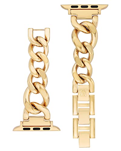 ANNE KLEIN WITHit Anne Klein Fashion Chain Bracelet for Apple Watch Secure Adjustable Apple Watch Replacement Band Fits Most Wrists 384041mm Gold - Image 3