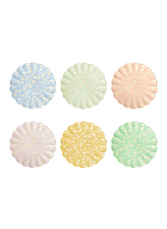 Meri Meri Floral Small Bamboo Plates