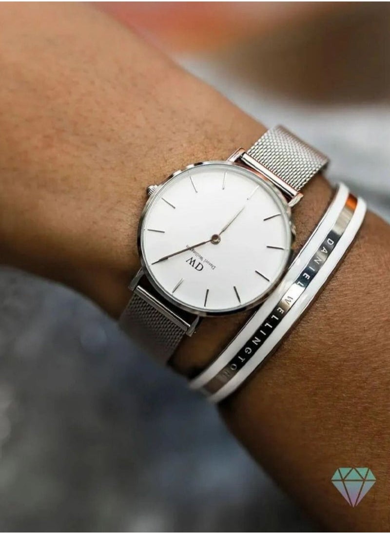 DANIEL WELLINGTON - EMALIE TWO-TONE OPEN-ENDED BRACELET - Image 1