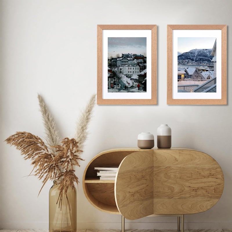 kennethan Picture Frame, 30 x 40 cm, Black Wooden Photo Frame, Set of 2, MDF with Acrylic Glass for Hanging, Used for Living Room, Bedroom, Study, for Photos, Artworks and Posters - Image 3
