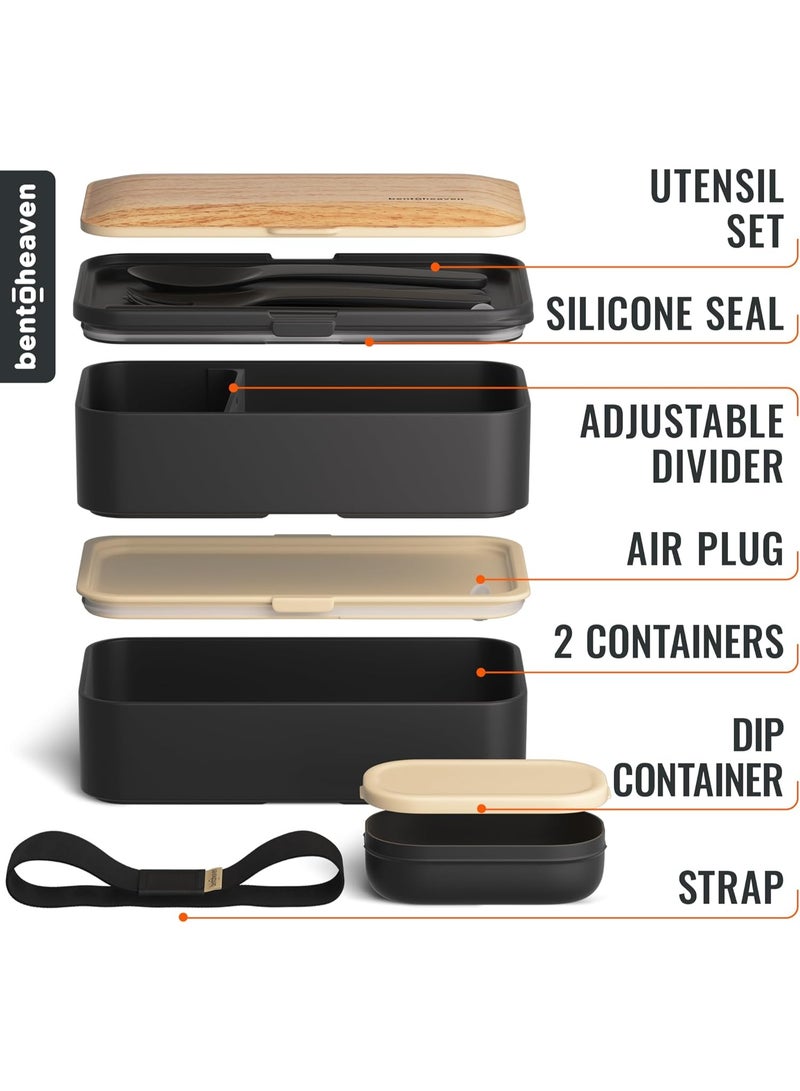 Bukela Premium Bento Box Adult Lunch Box with Compartments for Women & Men, Set of Utensil & Chopsticks & Dip Container, Cute Japanese Kids Bento Lunch Box, Microwavable  - Image 2
