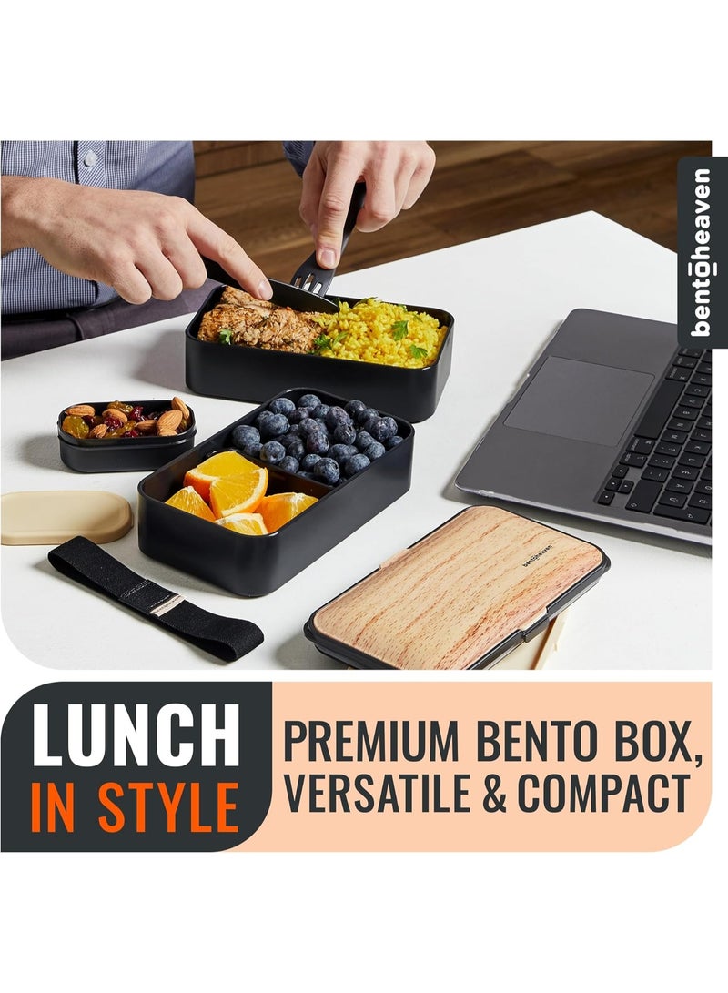 Bukela Premium Bento Box Adult Lunch Box with Compartments for Women & Men, Set of Utensil & Chopsticks & Dip Container, Cute Japanese Kids Bento Lunch Box, Microwavable  - Image 5