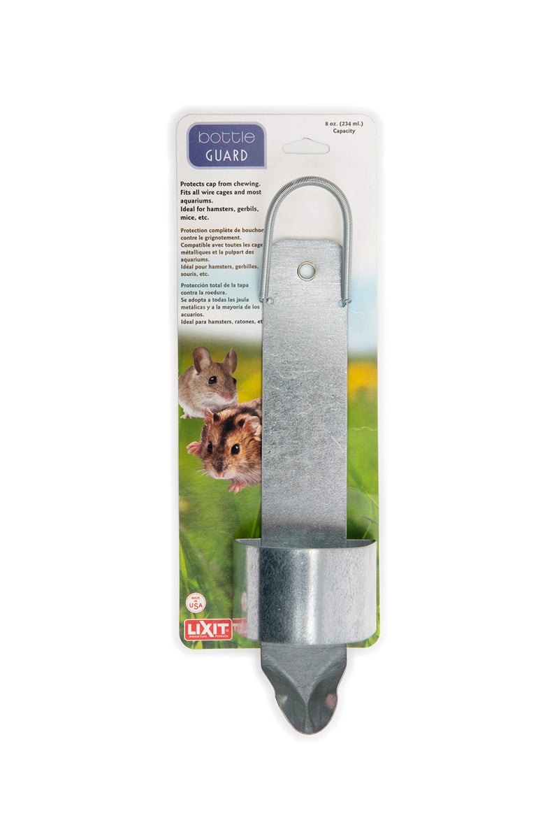 Lixit Wire and Aquarium Cage Water Bottle Chew Guard for Guinea Pigs, Rats, Rabbits, Ferrets Hamsters and Other Small Animals. (8oz) - Image 1
