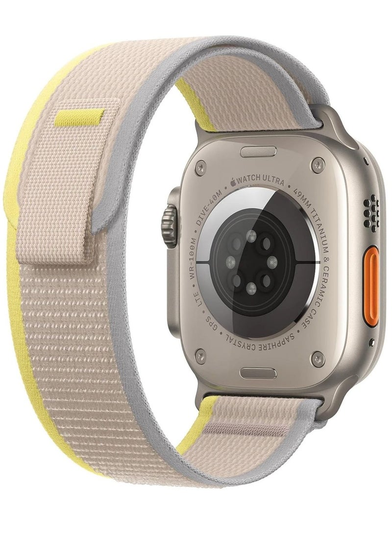 سوار ساعة ذكية ، متوافق مع iwatch وجميع الأنواع 49 مم 45 مم 44 مم 42 مم 41 مم 40 مم 38 مم ، حزام ساعة مجدول من النايلون قابل للتعديل ، لسلسلة الساعات الذكية 1/2/3/5/6/7/9 /SE/Ultra ،رجال ونساء - Image 1