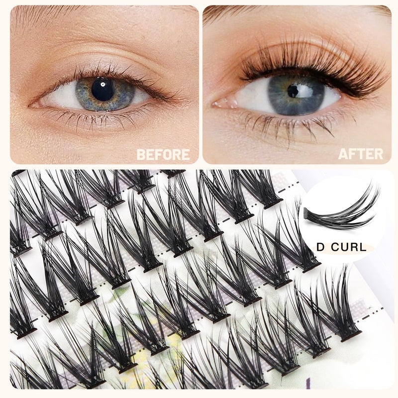 Bodermincer 20 Root Thickness 0.07mm C Curl 3D Individual Eyelashes Extension Soft Black Fake False Eye Lashes Tools (10mm) - Image 3