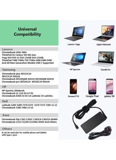 Womdee Type C 65W Laptop Charger for womdee, Fast Charging Power Adapter, Compatible with HP, Dell, Acer, Asus, Samsung, Google, and More  - Image 2