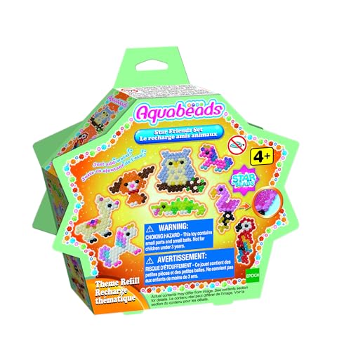 Aquabeads Arts Crafts Star Friends Theme Bead Refill with Over 600 Beads and Templates Multicolored - Image 1