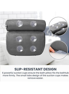 LuxStep Bath Pillow Bathtub Pillow with 6 Non-Slip Suction Cups,14.6x12.6 Inch, Extra Thick and Soft Air Mesh Pillow for Bath - Fits All Bathtub, Grey - pzsku/Z3781C89C6E6CDD9C5F98Z/45/_/1733589052/f3b23726-080f-416e-8191-dcaf2cfc0c4c