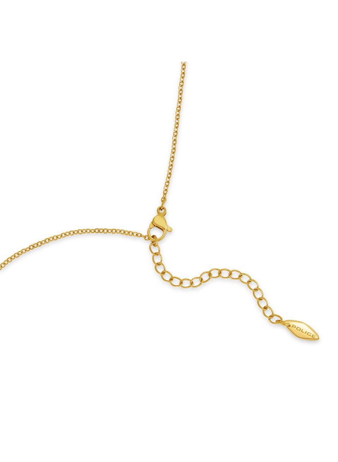 POLICE Tressa Yellow Gold Plated Stainless Steel Pendant Necklace for Women - Image 3