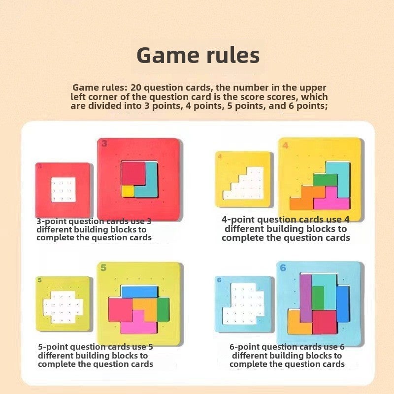 Quick Fight Parent-Child Two-Person Attitude Battle Puzzle Thinking Puzzle Colorful Square Puzzle Desktop Toy(Quick Battle [Increase]]) - Image 4