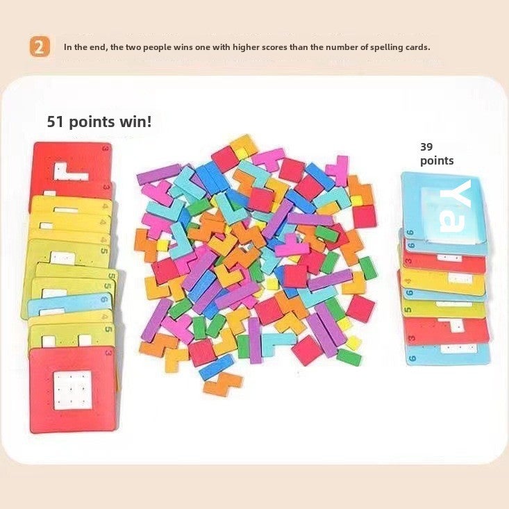 Quick Fight Parent-Child Two-Person Attitude Battle Puzzle Thinking Puzzle Colorful Square Puzzle Desktop Toy(Quick Battle [Increase]]) - Image 5