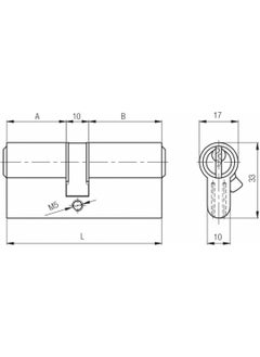 KALE 164 Dbne Steel Reinforced Ball Cylinder with 5 Keys  - Image 2