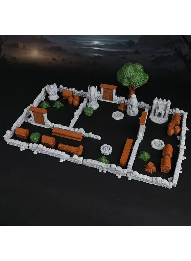 مجموعة ملحقات ألعاب الأدوار مع تماثيل تضاريس وحدات RF619C ودعائم نباتات وأشجار - Image 4