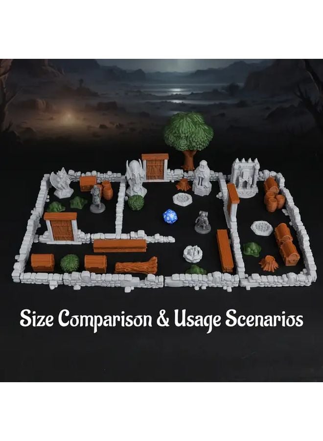 مجموعة ملحقات ألعاب الأدوار مع تماثيل تضاريس وحدات RF619C ودعائم نباتات وأشجار - Image 3