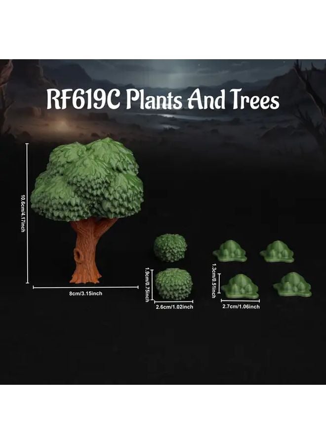 مجموعة ملحقات ألعاب الأدوار مع تماثيل تضاريس وحدات RF619C ودعائم نباتات وأشجار - Image 1