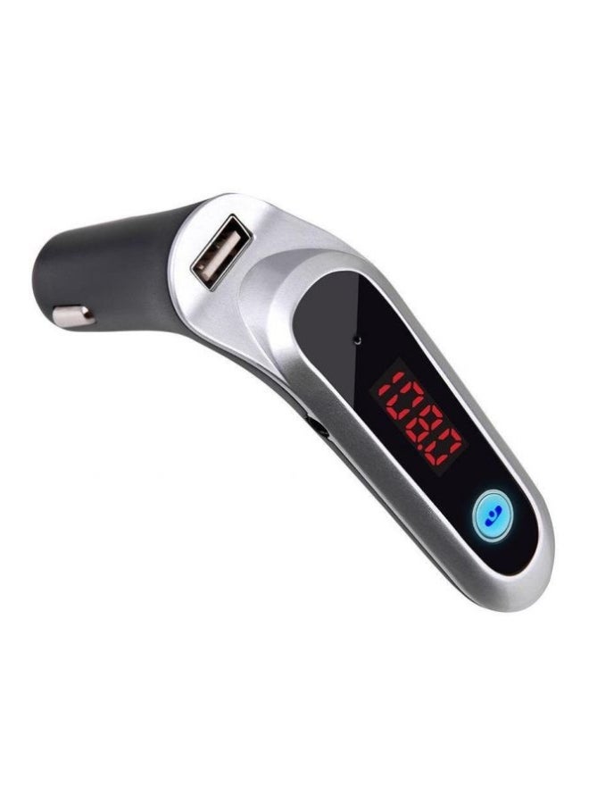 NIBEMINENT Bluetooth Car Charger With FM Transmitter For Apple iPhone 5/5S/6/6S/Samsung Galaxy S7 Silver/Black 