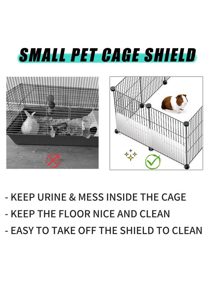 Oncpcare - Oncpcare 12 Pack Pet Plastic Cage Liner Protection 14'' x 6'' Rabbit Cage Urine Guard Clear Cage Edge Liner Guinea Pig Side Lining Small Animal Cage Accessories - Keep Litter in The Cage - Image 1