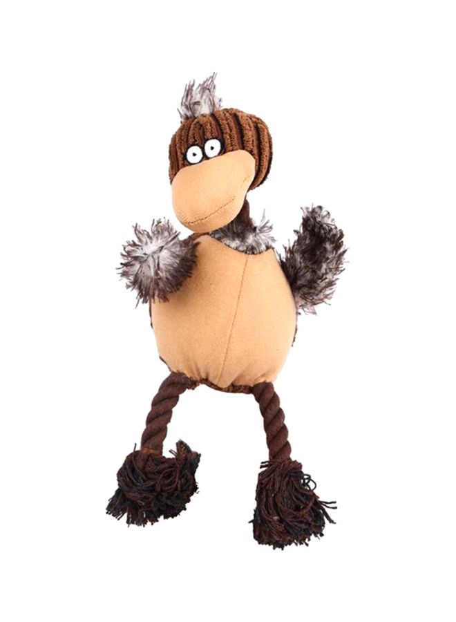 NIBEMINENT Squeaky Pet Toy Brown/Beige 29x12cm