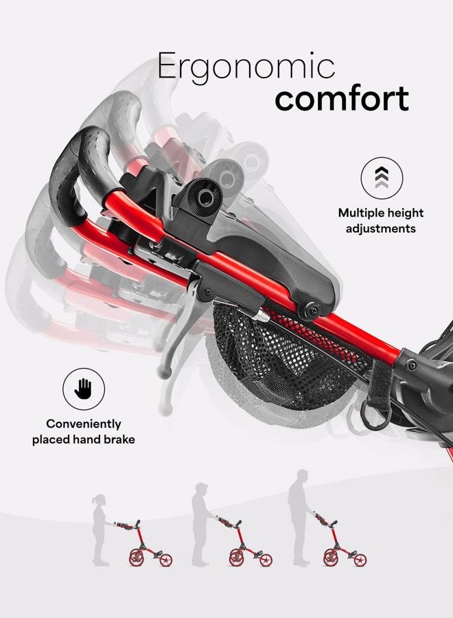 Caddytek CaddyLite Compact Semi-Auto Folding and Unfolding Golf Push Cart, Red - Image 5