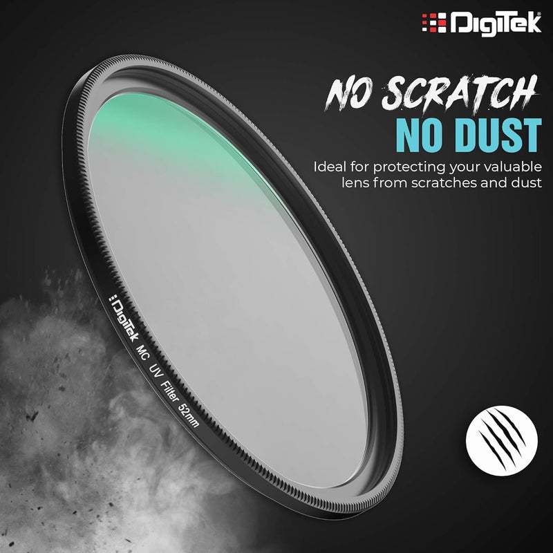 Digitek ® (MCUV52 MM) 52mm MC UV Filter with 16 Multi-Coated Layers for DSLR Camera Lens Protection from UV Rays, Dust & Scratches - Image 2