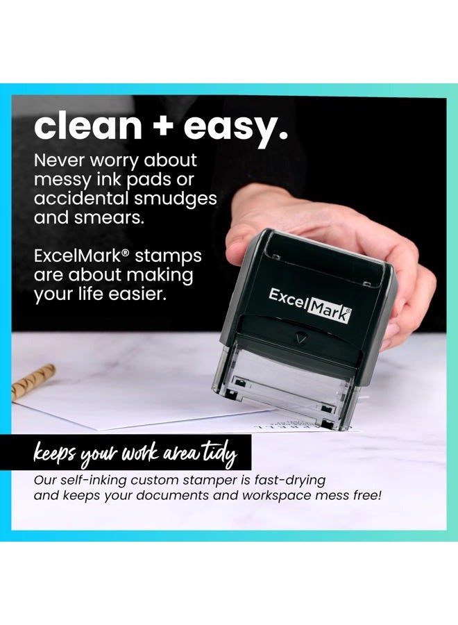 ExcelMark Paid Self Inking Rubber Stamp - Red Ink - Image 3