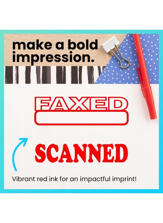 ExcelMark Paid Self Inking Rubber Stamp - Red Ink - Image 5