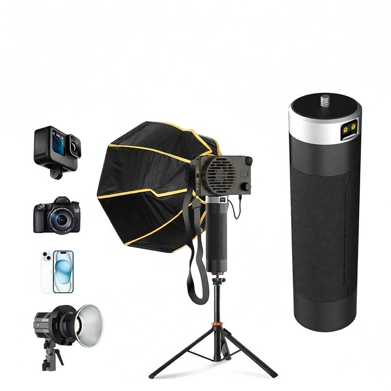 COLBOR PG99 98WH Battery Grip with 1/4 Inch Screw D-Tap Type-C Interface Built-in Large Capacity Battery Power Supply for CL60 CL100 W60 W100 Video Lamp Power Grip - Image 4
