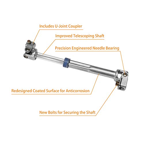Gledewen عمود التوجيه السفلي الوسيط مع موصل U-Joint | بديل لسيارات فورد F-150 من 2009-2014، فورد إكسبيديشن من 2007-2014 و لينكولن نافيجيتور | بديل# 8L1Z-3B676-A, 8L1Z3B676A - Image 4